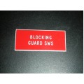 Name Plate - Blocking Guard